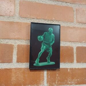 Grant Hill Detroit Pistons Retro NBA Plastic Army Man Framed Art Print